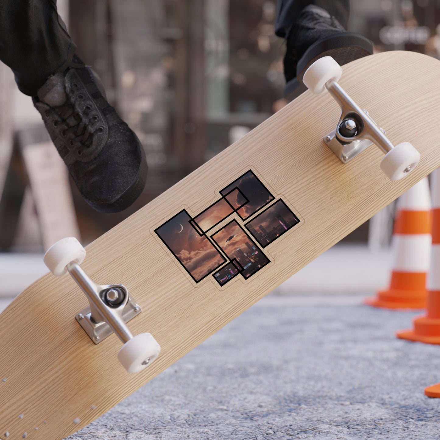 Sci-Fi City Transparent Sticker