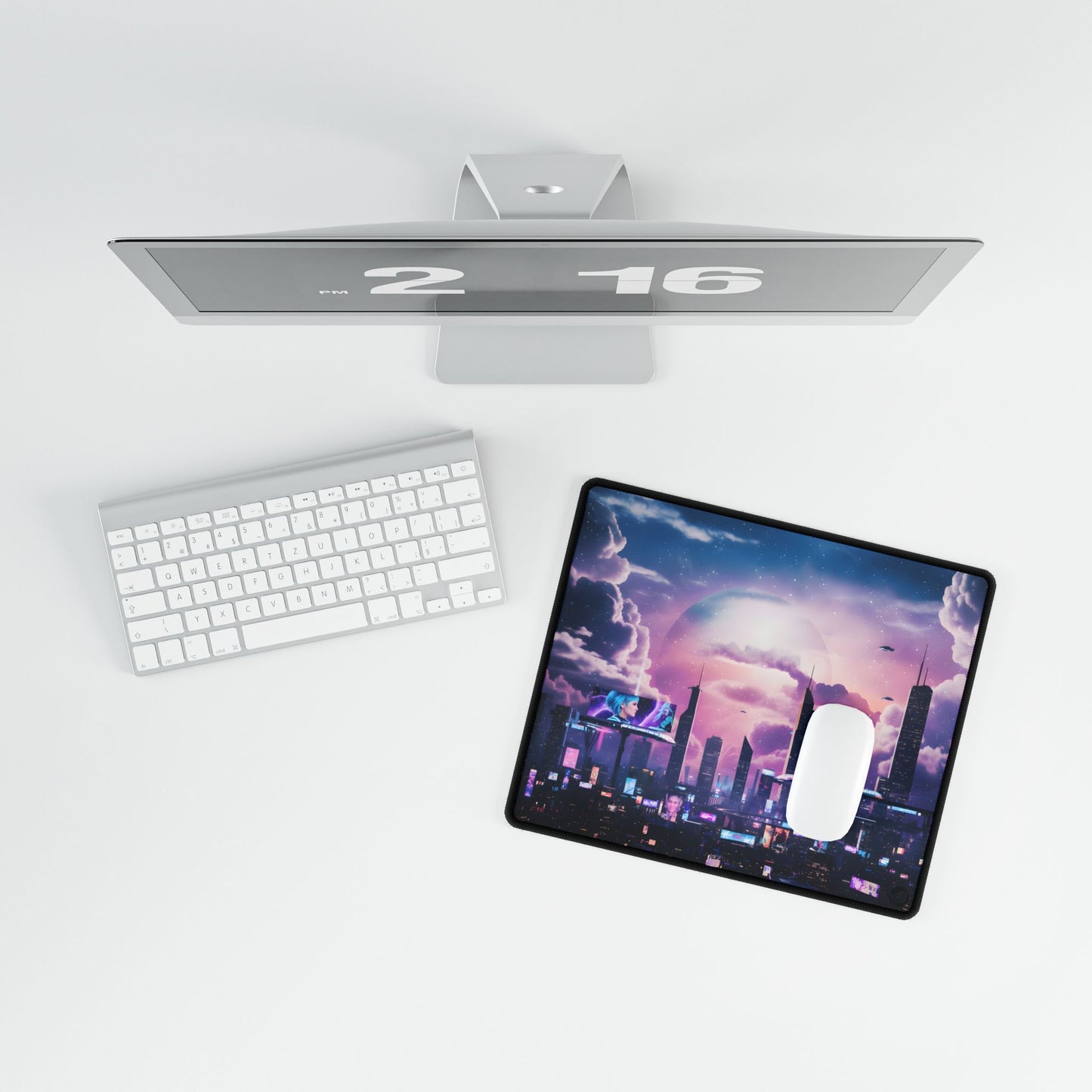 Sci-Fi Cityscape Mouse Pad